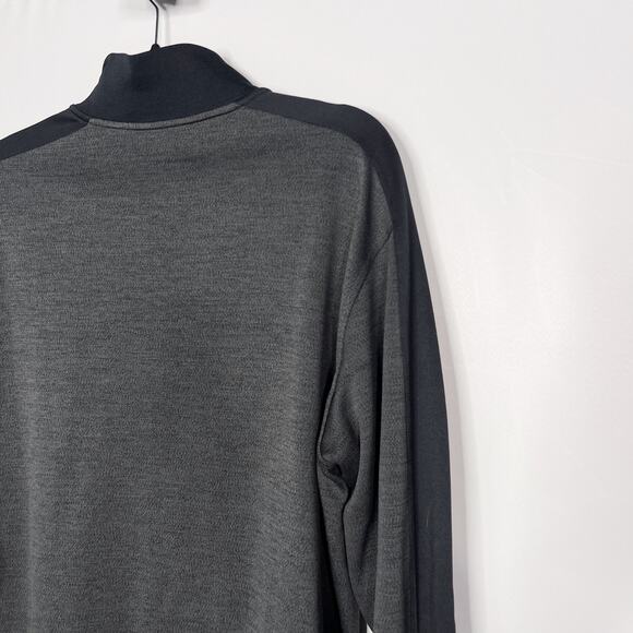 Nike Mens Large L Gray Black Golf 1/2 Zip Pullover Sweater Dri Fit Colorblock - Picture 5 of 9